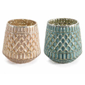 Set 2 candele sticla 10.5x10.5 cm