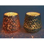 Set 2 candele sticla 10.5x10.5 cm