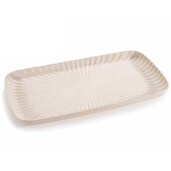Tava lemn alb antichizat 34x17.5 cm