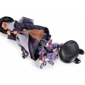 Figurina Halloween Vrajitoare Befana cu recipient pentru dulciuri III cm 12x11x30 H