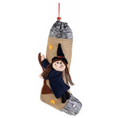 Set 3 ciorapi decorativi Befana textil multicolor cm 20 x 37 H