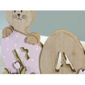 Decoratiune Paste din lemn multicolor 9x4x38 cm