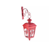 Felinar suspendabil metal rosu 14x14x32 cm