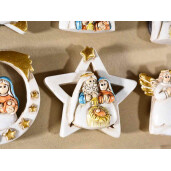 Set 12 decoratiuni religioase polirasina cu magnet 3.5x5.5 cm