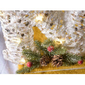 Decoratiune Craciun rattan cu leduri Noel 20.5x8x27 cm