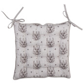 Set 2 perne scaun bumbac bej gri Ren 40x40x4 cm