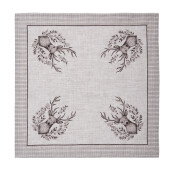 Set 6 servetele masa bumbac gri bej Ren 40x40 cm