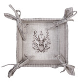 Cos paine bumbac gri bej Ren 35x35x8 cm