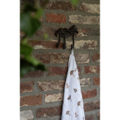 Prosop de maini si fata bumbac alb maro Ciupercute 40x66 cm