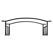 Banca de gradina cu pergola metal neagru Haifa 114x42x210 cm 