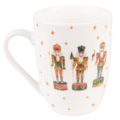 Set 3 cani portelan Craciun 12x8x10 cm, 300 ml