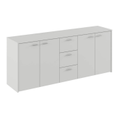 Comoda PAL alb Hugos 180x42x74.5 cm