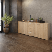 Comoda PAL stejar sonoma Hugos 180x42x74.5 cm