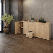 Comoda PAL stejar sonoma Hugos 180x42x74.5 cm