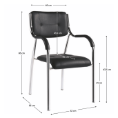 Scaun stivuibil negru Ilham 52x55x85 cm 
