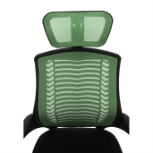 Scaun de birou, verde negru, picior crom, Imela, 62x60x122 cm