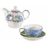 Set 2 ceainice, 2 cesti portelan multicolor 16x10.5x13 cm, 400 ml, 250 ml