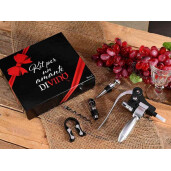 Set cadou, 4 ustensile pentru vin 22 x 20,5 x 6 H