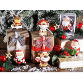 Set 12 ornamente brad Craciun polirasina multicolora 3.5x4x6 cm