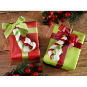 Set 8 ornamente brad Craciun Acadele ceramica multicolora 4x2.5x7 cm