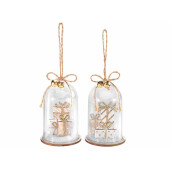 Set 8 ornamente brad Craciun 6.5x10 cm