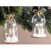 Set 8 ornamente brad Craciun 6.5x10 cm
