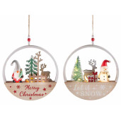 Set 2 decoratiuni cu leduri Craciun 20 cm