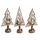 Set 3 decoratiuni Craciun cu led cm 14 x 7 x 31,5 H