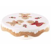 Platou Craciun ceramica multicolora 25x8.5 cm