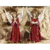 Set 2 figurine Ingeri polirasina multicolora 14.5x10.5x27 cm
