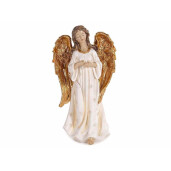 Figurina Inger polirasina alba aurie 17x12x30 cm