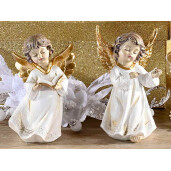 Set 2 figurine Ingeri polirasina 7x6x13 cm