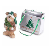 Set 4 figurine Craciun teracota multicolora 6 x 3,5 x 5 H