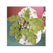 Set 4 ornamente brad Albinuta sticla multicolora 10.5x7.5 cm