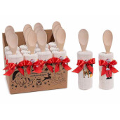 Set 2 prosoape bucatarie si 2 linguri Craciun CII 38 x 64 H, 28 H