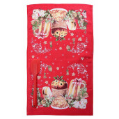 Set prosop bucatarie si spatula Craciun IIKI 38 x 64 H, 28 H