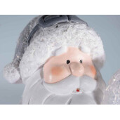 Set 3 figurine Craciun ceramica cu led 10.5x8x15.5 cm