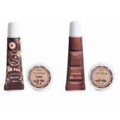 Set 2 x scrub, 2x  balsam buze cadou Craciun cm 7 x 3 x 19 H, 4x10 ml