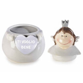 Set 2 borcane ceramica Ingeri Ø 11 cm x 16 H