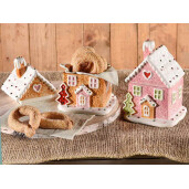 Set 2 borcane Casuta Turta Dulce ceramica multicolora 11x10.5x15 cm