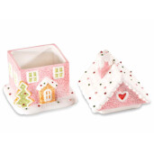 Set 2 borcane Casuta Turta Dulce ceramica multicolora 11x10.5x15 cm