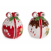 Set 2 Borcane Craciun ceramica multicolora Ø 13,5 cm x 16 H