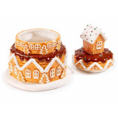 Borcan Turta Dulce ceramica multicolora 14.5x18 cm