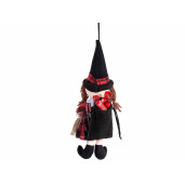 Set 3 figurine Halloween Vrajitoare Befana cu saculet textil multicolor 10x7x31H