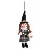Set 3 figurine Halloween Vrajitoare Befana cu saculet textil multicolor 10x7x31H