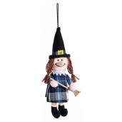 Set 3 figurine Halloween Vrajitoare Befana cu saculet textil multicolor 10x7x31H