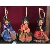 Figurina Halloween Vrajitoare textil multicolor III cm 8 x 20 H