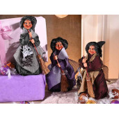 Figurina Halloween Vrajitoare Befana cu recipient pentru dulciuri III cm9,5x11x18H