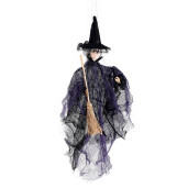 Set 4 figurine Halloween Vrajitoare Befana textil multicolor cm 13 x 32 H