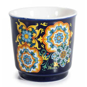 Set 4 pahare portelan multicolor pentru cafea Majolica Ø 6 cm x 6 H, 90 ml